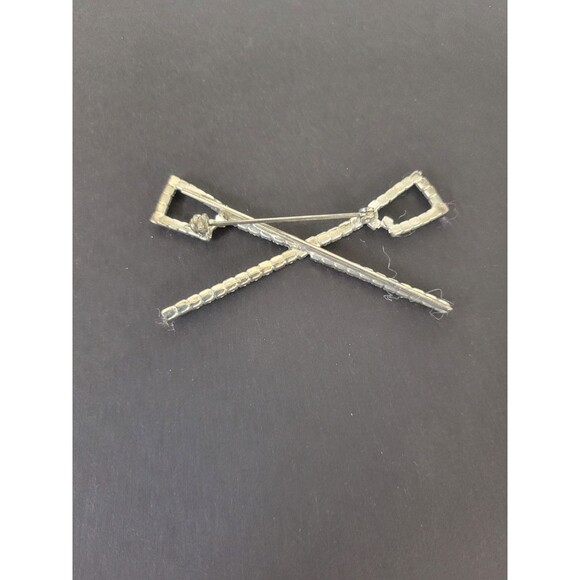 Sparkly Crystal Crossed OARs Pin - Picture 2 of 2